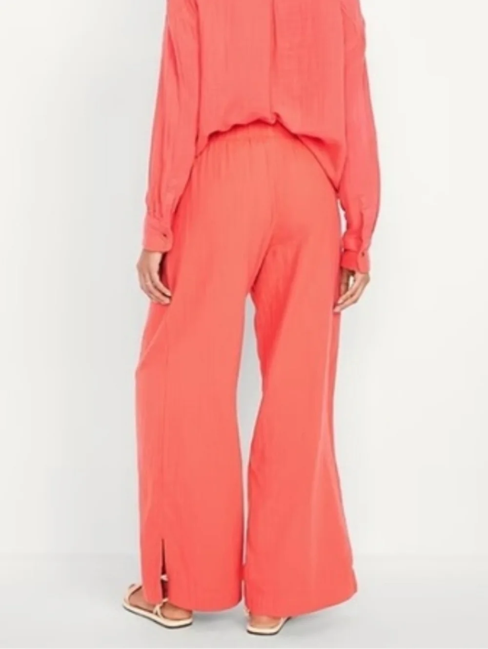 Cotton Wide Leg Pants - Picture 2 of 10